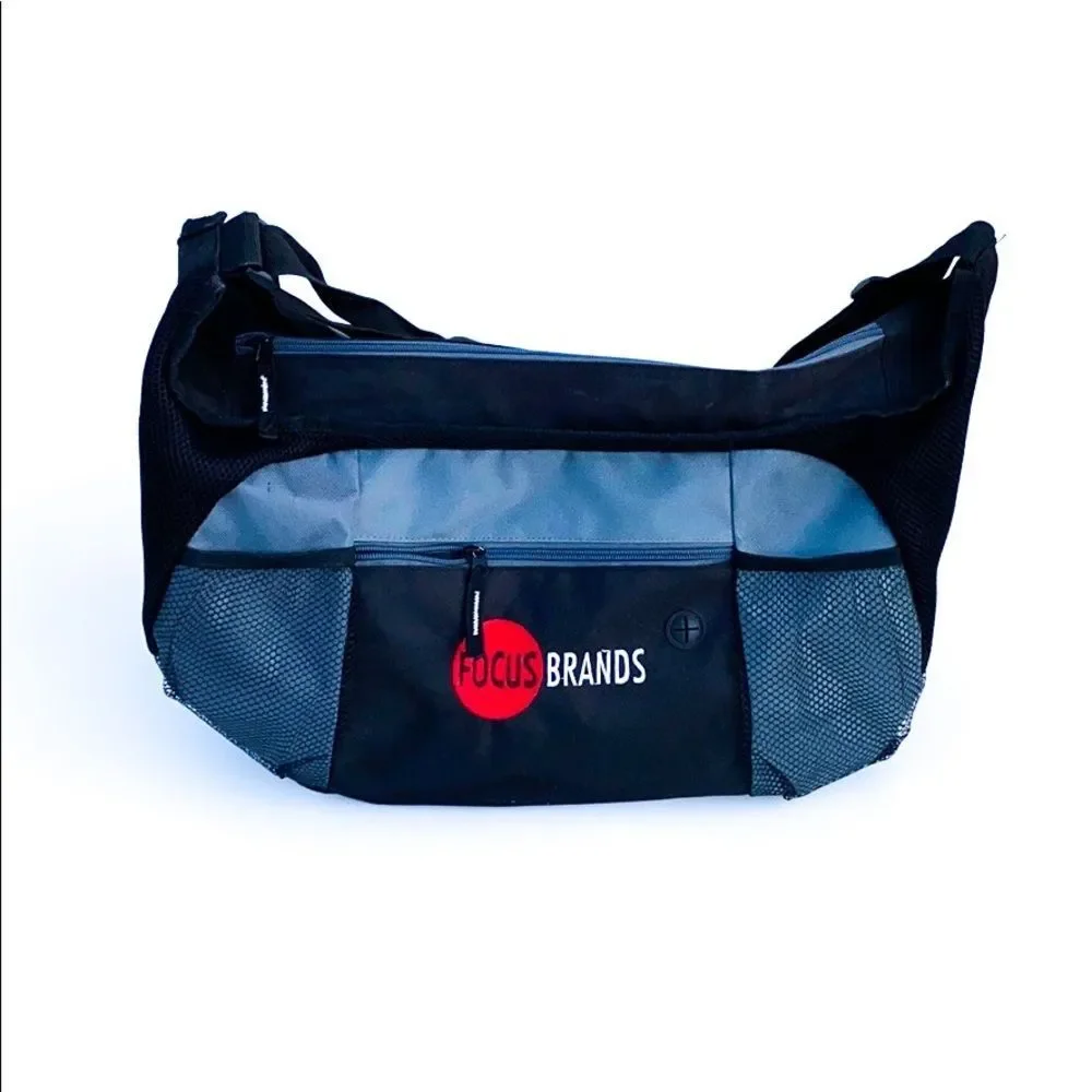 Focus Brands Gray Black Duffle Gym Travel Bag